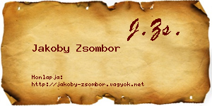 Jakoby Zsombor névjegykártya