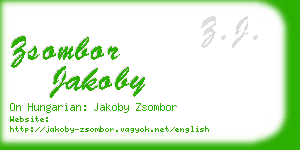 zsombor jakoby business card